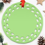 Pistachio Taste Round Filigree Ornament (Two Sides) Back