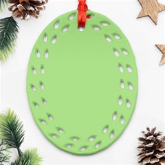 Pistachio Taste Oval Filigree Ornament (two Sides) by snowwhitegirl