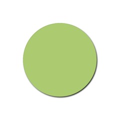 Grassy Green Rubber Coaster (round)  by snowwhitegirl