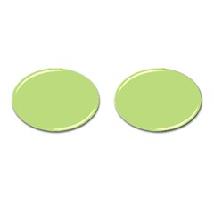 Grassy Green Cufflinks (oval) by snowwhitegirl