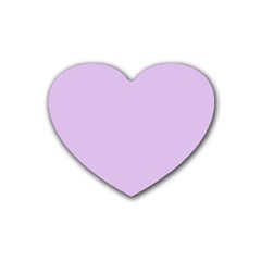 Lilac Morning Rubber Coaster (heart)  by snowwhitegirl