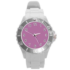 Silly Purple Round Plastic Sport Watch (l) by snowwhitegirl