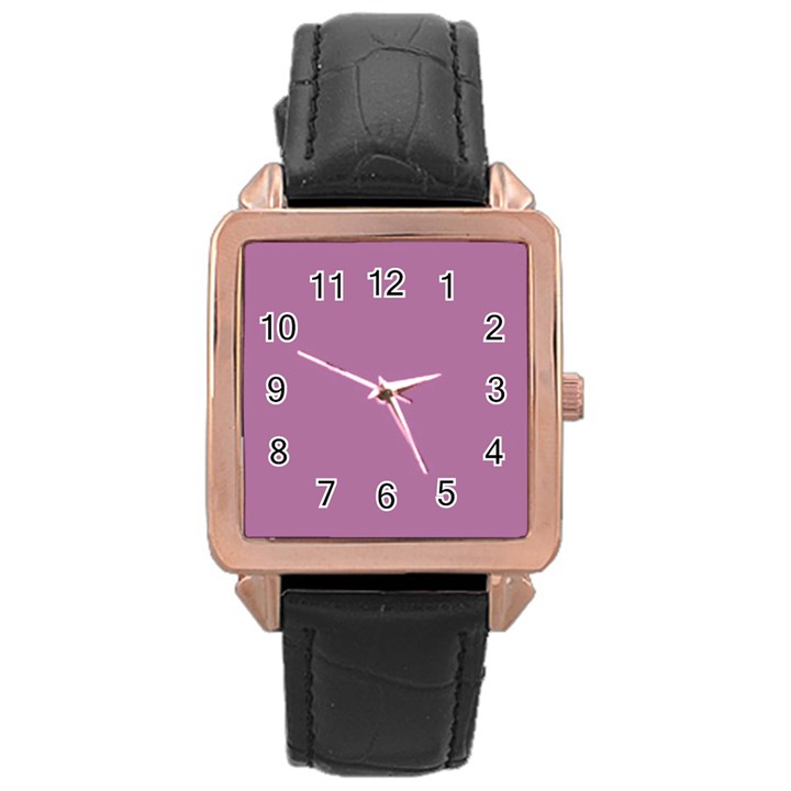 Silly Purple Rose Gold Leather Watch 