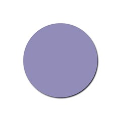 Grey Violet Rubber Round Coaster (4 Pack)  by snowwhitegirl