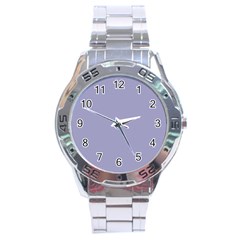 Grey Violet Stainless Steel Analogue Watch by snowwhitegirl