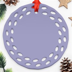 Grey Violet Round Filigree Ornament (two Sides) by snowwhitegirl