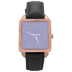 Grey Violet Rose Gold Leather Watch  by snowwhitegirl