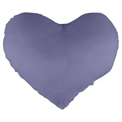 Grey Violet Large 19  Premium Flano Heart Shape Cushions by snowwhitegirl