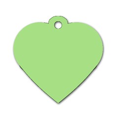 Meadow Green Dog Tag Heart (two Sides) by snowwhitegirl