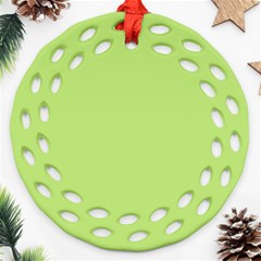 Minty Round Filigree Ornament (two Sides) by snowwhitegirl