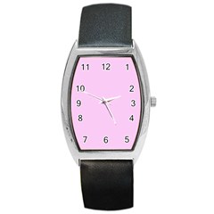 Soft Pink Barrel Style Metal Watch by snowwhitegirl