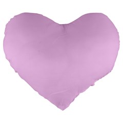 Soft Pink Large 19  Premium Flano Heart Shape Cushions by snowwhitegirl