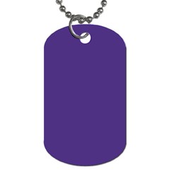 Dark Grape Purple Dog Tag (one Side) by snowwhitegirl