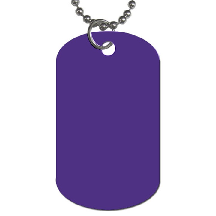 Dark Grape Purple Dog Tag (One Side)