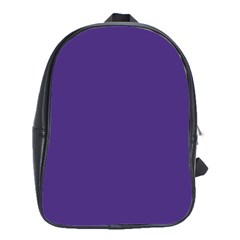 Dark Grape Purple School Bag (large) by snowwhitegirl