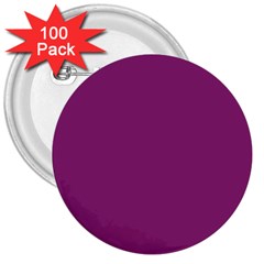 Grape Purple 3  Buttons (100 Pack)  by snowwhitegirl