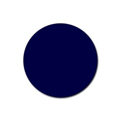 Dark Navy Rubber Coaster (round)  by snowwhitegirl