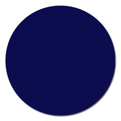 Dark Navy Magnet 5  (round) by snowwhitegirl