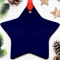 Dark Navy Star Ornament (two Sides) by snowwhitegirl