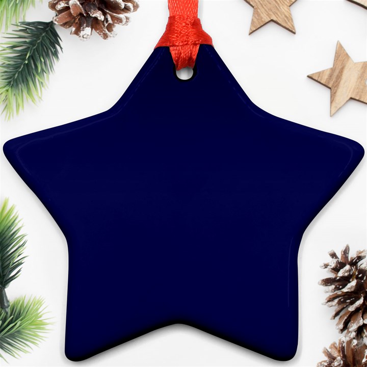 Dark Navy Star Ornament (Two Sides)