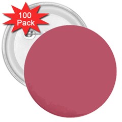 Pink Mauve 3  Buttons (100 Pack)  by snowwhitegirl