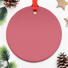 Pink Mauve Round Ornament (two Sides) by snowwhitegirl