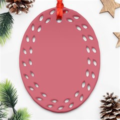 Pink Mauve Oval Filigree Ornament (two Sides) by snowwhitegirl