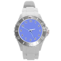 Lake Blue Round Plastic Sport Watch (l) by snowwhitegirl