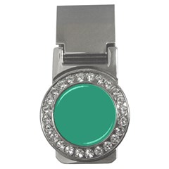 Teal Ocean Money Clips (cz)  by snowwhitegirl