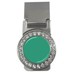 Teal Ocean Money Clips (CZ)  Front