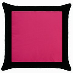 Rosey Day Throw Pillow Case (black) by snowwhitegirl