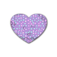 Little Face Heart Coaster (4 Pack)  by snowwhitegirl