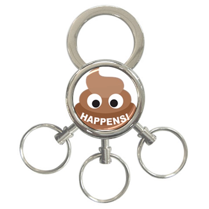 Poo Happens 3-Ring Key Chains