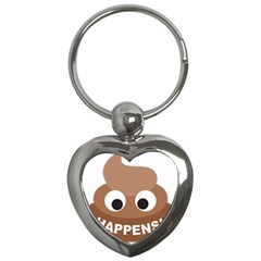 Poo Happens Key Chains (heart)  by Vitalitee