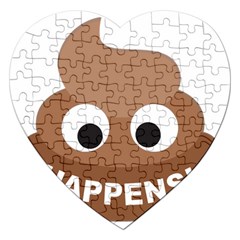 Poo Happens Jigsaw Puzzle (heart) by Vitalitee