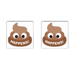 Poo Happens Cufflinks (square) by Vitalitee