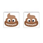 Poo Happens Cufflinks (Square) Front(Pair)