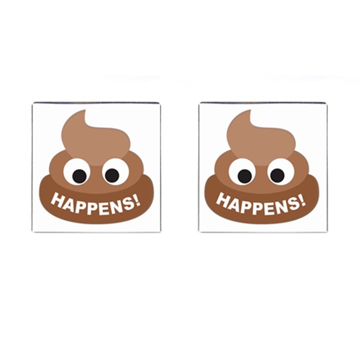 Poo Happens Cufflinks (Square)