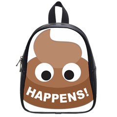 Poo Happens School Bag (small) by Vitalitee