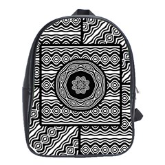 Wavy Panels School Bag (xl) by linceazul