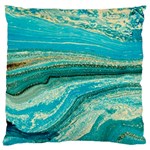 Mint,gold,marble,nature,stone,pattern,modern,chic,elegant,beautiful,trendy Large Flano Cushion Case (One Side) Front