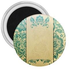 Art Nouveau Green 3  Magnets by NouveauDesign