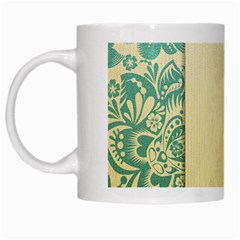 Art Nouveau Green White Mugs by NouveauDesign