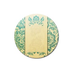 Art Nouveau Green Magnet 3  (round) by NouveauDesign