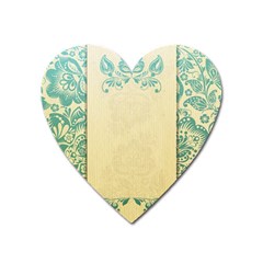 Art Nouveau Green Heart Magnet by NouveauDesign