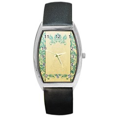 Art Nouveau Green Barrel Style Metal Watch by NouveauDesign