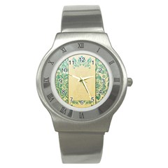 Art Nouveau Green Stainless Steel Watch by NouveauDesign