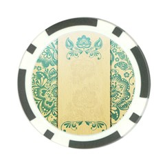 Art Nouveau Green Poker Chip Card Guard by NouveauDesign