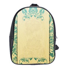 Art Nouveau Green School Bag (xl) by NouveauDesign