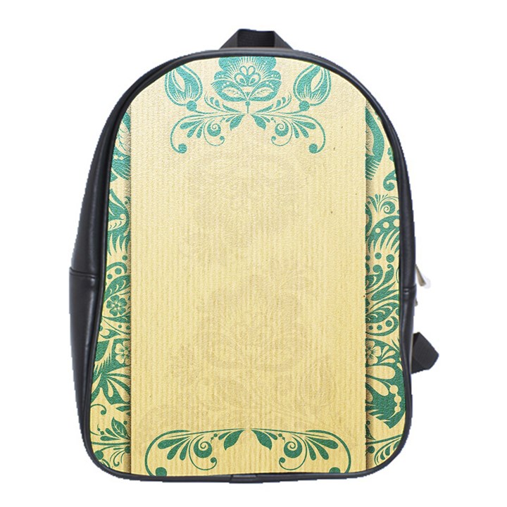 art nouveau green School Bag (XL)